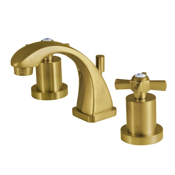 KS4947ZX 8" Widespread Bathroom Faucet, Brushed Brass